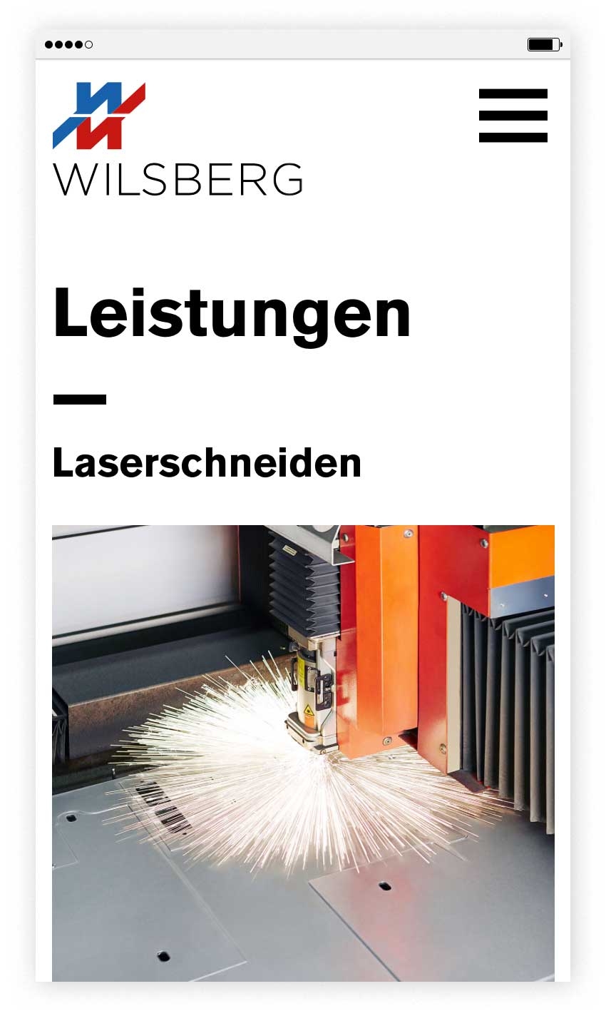Wilsberg Metalltechnik Webseite