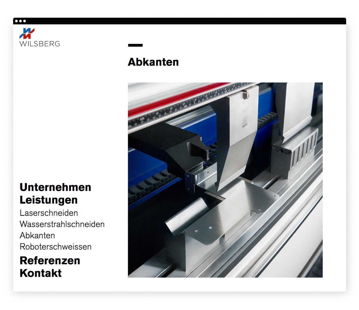 Wilsberg Metalltechnik Webseite